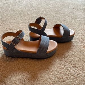 NWOT size 12 blue sandals